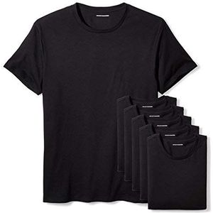 Amazon Essentials 6 stuks onderhemd met ronde hals voor heren, zwart, maat XXL