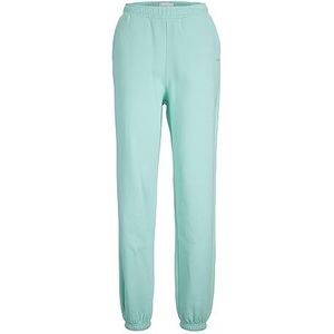 JJXX Jxabbie Hw Rel Every Brush Noos Pantalon de jogging pour femme, Aruba Blue/Print:turqouise Jjxx Logo, L