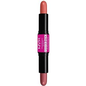 NYX Professional Makeup Blush met hyaluronzuur, hydrateert, gemengde textuur, veganistisch, Wonder Stick, honingsinaasappel + roze