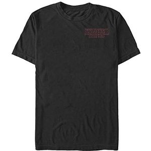 Netflix Red Outline Pocket Organic T-shirt, uniseks, korte mouwen, zwart, M, SCHWARZ