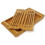 Relaxdays snijplank met kruimelvanger - bamboe - 3 x 37 x 21,5 cm - onderhoudsvriendelijk
