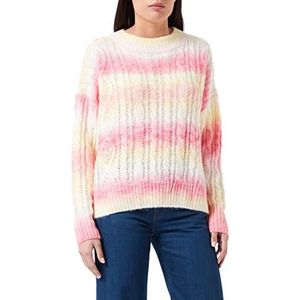 myMo gebreide trui voor dames, geel, roze, meerkleurig