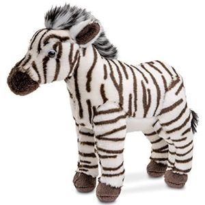 Uni-Toys - Zebra staand - 23 cm (hoogte) - pluche paard - knuffeldier