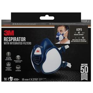 3M Ademhaling met geïntegreerde filters 4255+, organische dampen A2P3