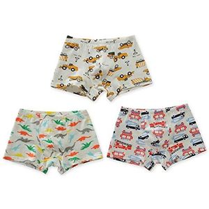 CM-Kid Jongens Kids Boxershorts Tractor Dinosaurus Car, 134-140, tractor dinosaurus car