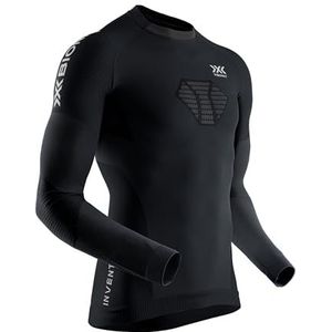 X-BIONIC Invent 4.0 hardloopshirt met lange mouwen voor heren, hardloopshirt, lange mouwen, heren, T-shirt, Zwart/Houtskool