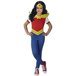 Rubie's 630575-XL Wonder Woman kostuum met pruik, 9-10 jaar