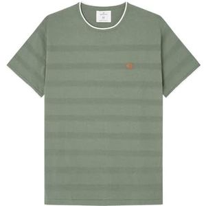 Cortefiel Shirt met babykraag, blauw, 48, Groen, L