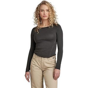 G-STAR RAW Boat Slim Verstelbare T Ls Wmn Damestops, Grijs (Shadow D23804-4107-992)