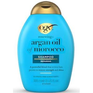 OGX Regenererende shampoo, Marokkaanse arganolie, voor droog en beschadigd haar, 385 ml (verpakking kan variëren)