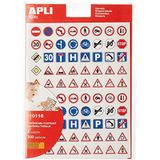 APLI Kids kids Apli 10116 - zakje met 320 verkeersregels - 40 verschillende panelen