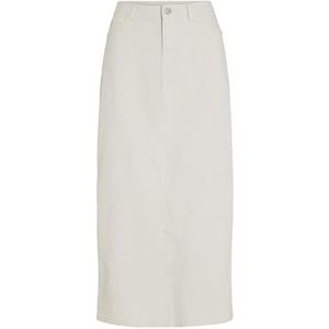 Vila Vinus Hw Midi Denim Skirt/Pb pour femme, Cloud Dancer, S