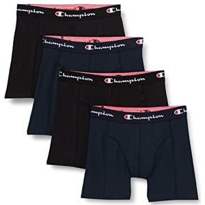 Champion Set van 4 boxershorts voor heren, marineblauw en zwart