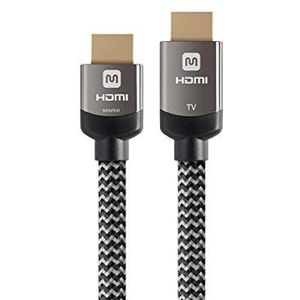Monoprice High Speed Active Series HDMI-kabel 15,2 m grijs 4K @60Hz, 18GBit/s, HDR, 24AWG, YUV, 4:4, CL3