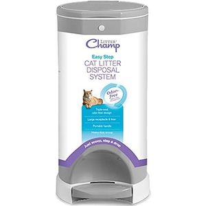Litter Champ Premium afvoersysteem voor kattenbakvulling, grijs