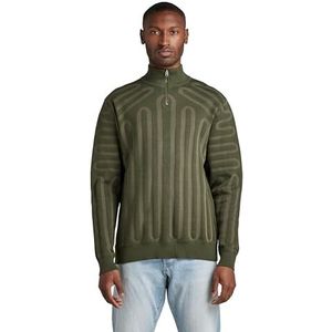 G-STAR RAW Heren 3D Mesh sweatshirt, meerkleurig (Dk Brons Green/Combat A148-d581), L, meerkleurig (Dk Bronze Green/Combat A148-d581)