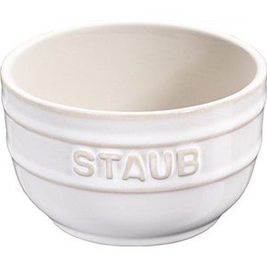 STAUB Dessertschaal van keramiek, rond, 8 cm, ivoorkleurig, 6 stuks