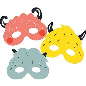 Folat 68335 Monster Bash-Maskers, 6 stuks, meerkleurig