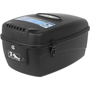 M-Wave Amsterdam Box L bagagedragerbox L 17 liter, bagagedragerbox met bevestigingsmateriaal, afsluitbaar, met 2 sleutels, montage op de bagagedrager, 17 liter, zwart