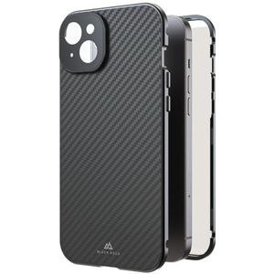 Black Rock Beschermhoes voor iPhone 15 Plus (carboncoating, camerabescherming, metalen frame, 360 graden rondom bescherming, compatibel met draadloos opladen, ultradun, magnetisch,
