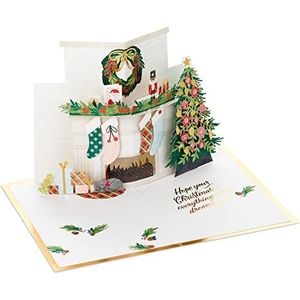 Hallmark Signature Paper Wonder Pop-up kerstkaart met open haard