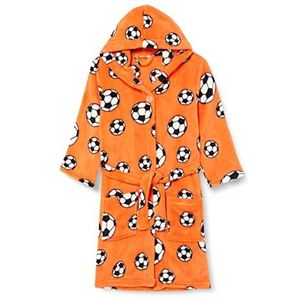 Playshoes Badjas voor jongens, fleece, voetbal, 39, oranje, 86-92, 39 - Oranje
