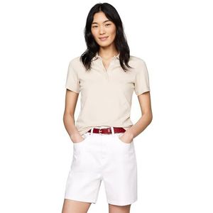 Tommy Hilfiger 1985 Slim Pique Polo SS Ww0ww43225 Poloshirt S/S dames, Classic Beige