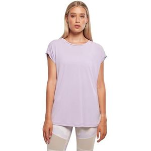 Urban Classics Dames T-Shirt Modal Extended Shoulder Tee Dames T-Shirt met overlappende schouders in vele kleuren maten XS tot 5XL, Lila.