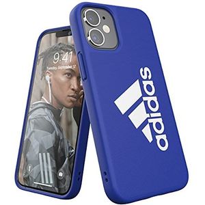 adidas Sports Iconic beschermhoes voor iPhone 12 Mini 5.4, schokbestendig, blauw