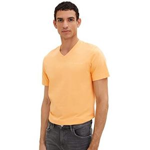 TOM TAILOR T-shirt heren 22225 - oranje gewassen M, 2225, oranje stonewashed