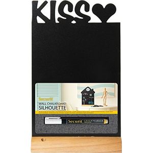 Securit Silhouette tafelblad ""Kiss"" – houten sokkel – incl. krijtvilt