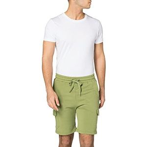 Urban Classics Heren shorts van biologisch katoen biologisch katoen cargo sweatshorts, korte joggingbroek met cargo-zakken voor mannen in 2 kleuren, maten S - 5XL, newolive