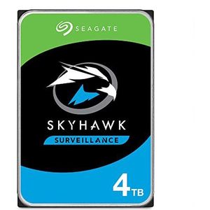 Seagate SkyHawk 4 TB, interne videobewaking harde schijf, 3,5 inch, SATA 6 GB/s, 256 MB cache, voor beveiligingssystemen, FFP (ST8000VXZ04)