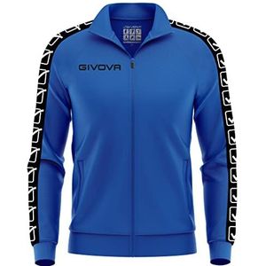 Givova Giacca gebreide jas voor heren, tricot band, blauw, L, Blauw