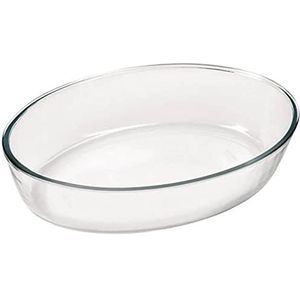 Marinex Ovenschaal van borosilicaat glas - ovaal - 2.4 Liter - 30 x 21 x 6 cm - serveerschaal