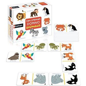 Nathan - Mijn eerste Domino Dieren - Ontwikkelt het geheugen en het leren van dieren - Educatief spel - Speelt alleen of met het gezin - Voor kinderen vanaf 2 jaar