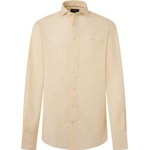 Hackett London Essential Fine Bengal Stripe overhemd voor heren, Geel (Geel)