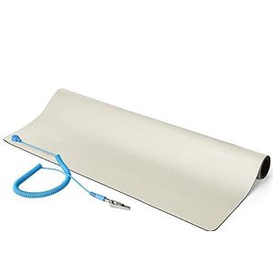 StarTech.com Antistatische mat, ESD-mat voor elektronica-reparatie, antistatische tafel/bureaumat met afneembare aarddraad, ANSI/ESD S 4.1, flexibele thermoplastische werkmat, 27,9 x 45,7 cm