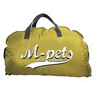 M-PETS Bilbao Hondenhok met zachte bontbekleding, geel met logo, 104 x 74 cm