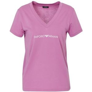 Emporio Armani Emporio Armani T-shirt met V-hals voor dames, T-shirt voor dames (1 stuk), Hortensia
