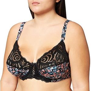 Sans Complexe Amelie Print 70AAG76 Dames Klassieke beugelbeha, Zwarte print, 95C