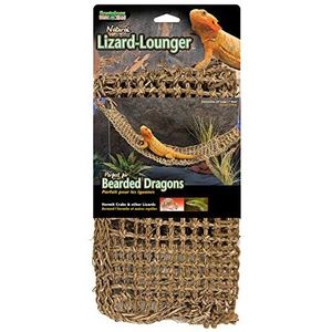 Penn-Plax Lizard Ligstoel, 100% natuurlijke zeegrasvezels, voor anolen, baard, draken, gekko's, leguanen en kluizenaar, krab, rechthoekig, 17,8 x 73,7 cm