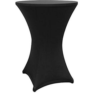 Lumaland - Rok voor statafel - hoes voor statafel - Tafelrok - stretch - sneldrogend - in verschillende maten en kleuren - Ø 80-85cm - Zwart