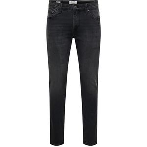 Only & Sons Onsloom Slim Wb 2534 Pim Dnm Noos Onsloom Slim Wb 2534 Pim Dnm Noos Heren (1 stuk), Delavé zwart, Taille 28 / lengte 34