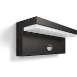 Philips Bustan Buitenwandlamp met Sensor - Antraciet - 4.5 W - Warmwit licht - Eenvoudige installatie. - Geïntegreerde LED-lamp