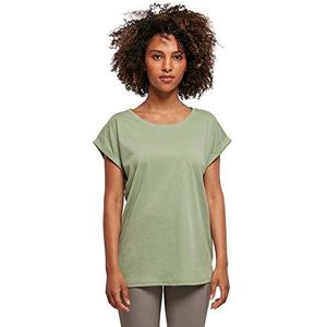 Build Your Brand T-shirt voor dames, extended shoulder, salvia, 5XL, Salvia