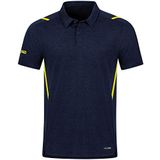 JAKO Poloshirt Challenge heren, marineblauw/neongeel