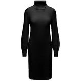 ONLY Onlsasha L/S Coltrui Knt Noos Midi-jurk voor dames, zwart.
