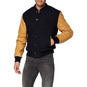 Schott NYC Lcusa teddy heren, Navy/Cognac
