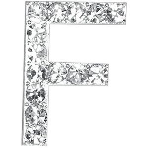 Club Green SM DIAMANTE letter F 20 mm metaal zilver 2 x 2 x 2 cm